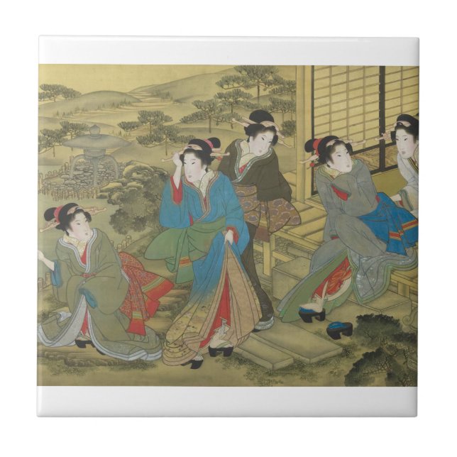 Keramik Traditionelle japanische Fliesen (Vorderseite)