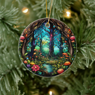 Keramik Tropenwald verkleidetes Glas Ornament