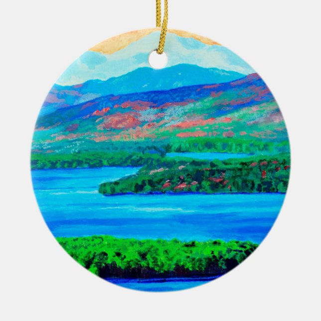 Keramik- und Kunstschmuck, Malerei Keramik Ornament (Vorne)