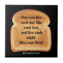 Keramik Untersetzer mit Funny Witty Toast