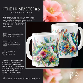 Keramik von Hummingvögeln Tasse