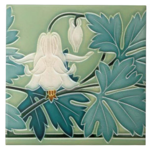 Keramik-Wandfliesen-Kamin im Jugendstil Fliese