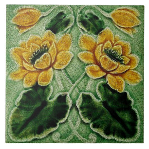 Keramik-Wandfliesen-Kamin im Jugendstil Fliese