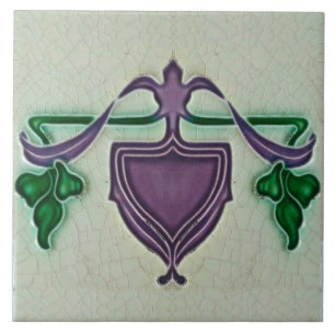 Keramik Wandfliesenkamin Jugendstil Fliese