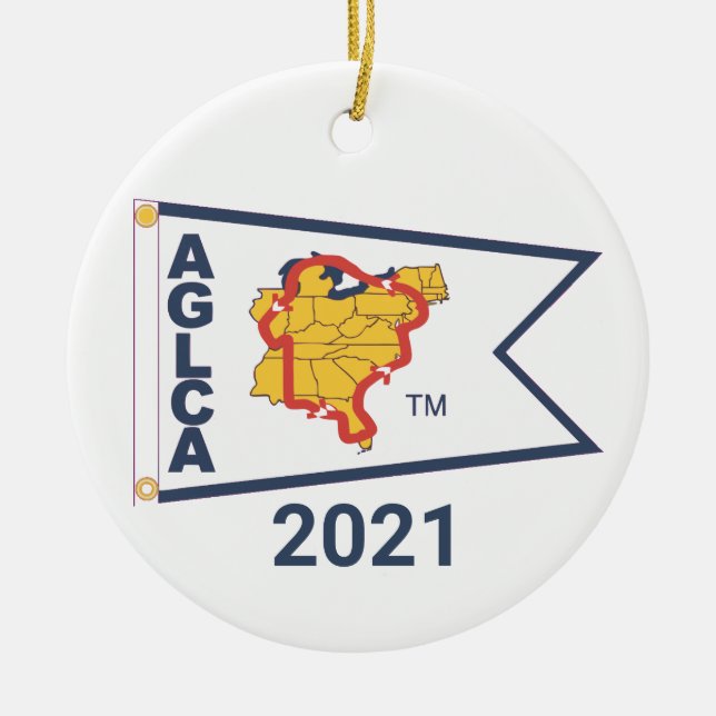 Keramik White Burgee (2021) Ornament (Vorne)