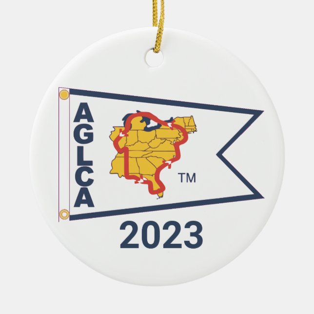 Keramik White Burgee (2023) Ornament (Vorne)