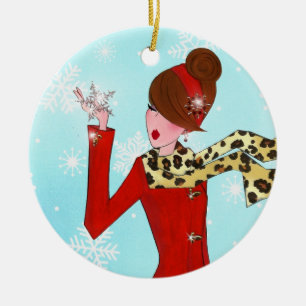 Keramik "Winter DIVA" Ornament