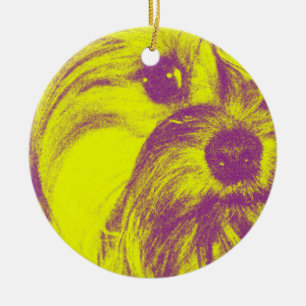 Keramik Yorkie Verzierung Keramikornament