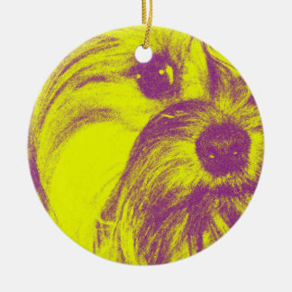 Keramik Yorkie Verzierung Keramikornament