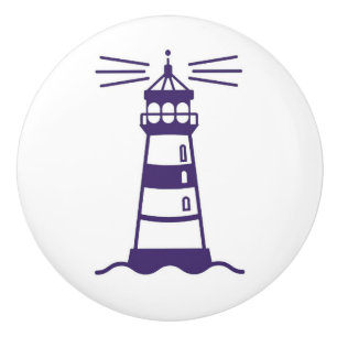 Keramik Zeichn/Türknopf - Leuchtturm für die Schif Keramikknauf