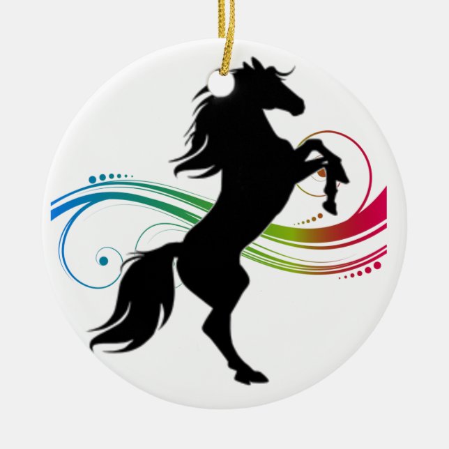 Keramik Zierpferd Ornament (Vorne)