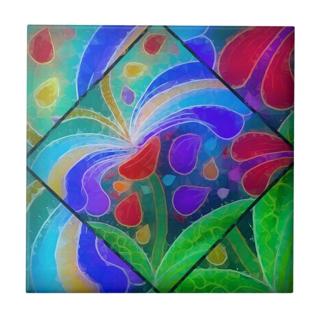 Keramikakzentfliese Fliese (Vorderseite)