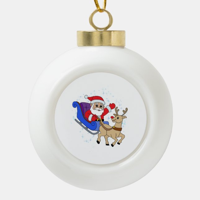 Keramikballornament Keramik Kugel-Ornament (Vorderseite)