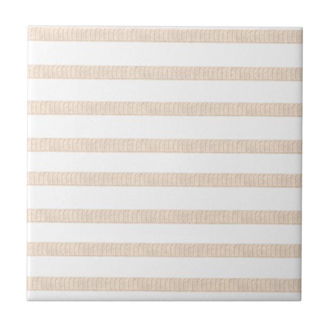 Keramikfliese Beige Streifen (Vorderseite)