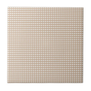 Keramikfliese Beige und Weiß gestreift quadratisch