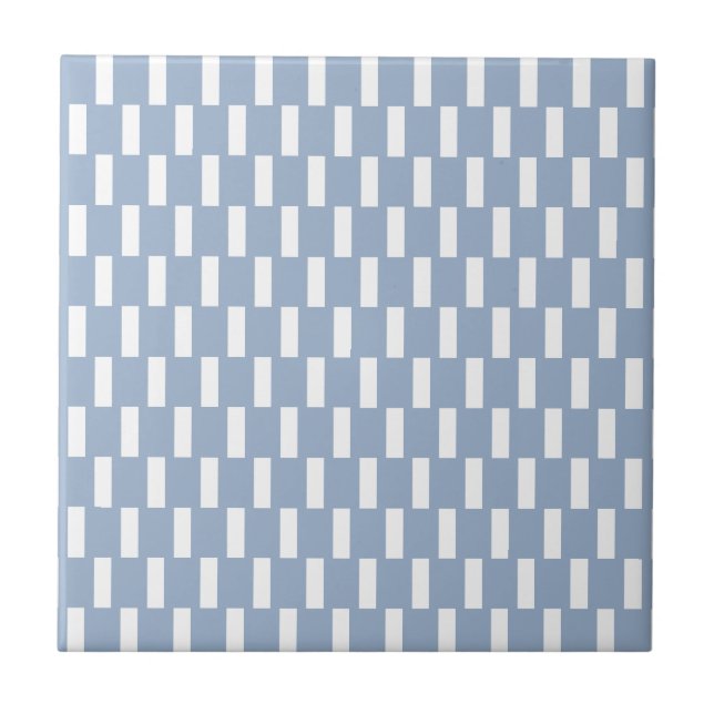 Keramikfliese Blau gestreift Quadratisch (Vorderseite)