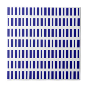 Keramikfliese Blau-Weiß gestreift
