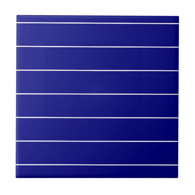 Keramikfliese Blau-Weiß gestreift (Vorderseite)