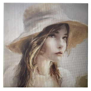 Keramikfliese Jeune Femme