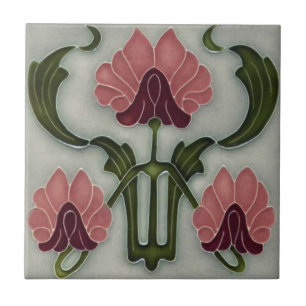 Keramikfliese - Jugendstil Fliese Vintage