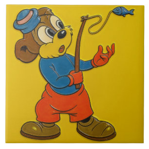 Keramikfliese Kinder-Angel-Bär
