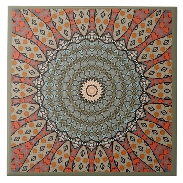 Keramikfliese Mandala (Vorderseite)