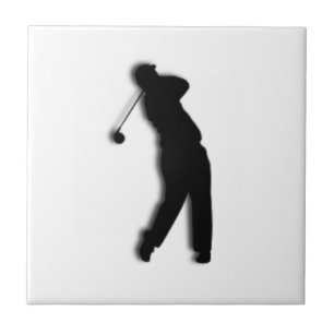 Keramikfliese männlicher Golfspieler