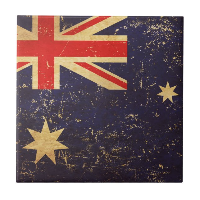 Keramikfliese mit altem Design der australischen F (Vorderseite)