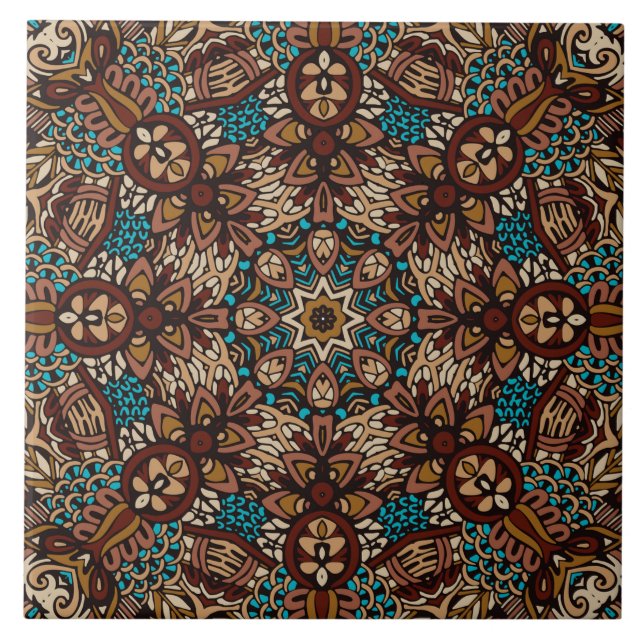 Keramikfliese mit geometrischem Design (Vorderseite)