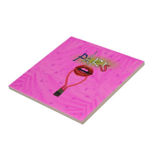 Keramikfliese Paris Frankreich Lippenstift