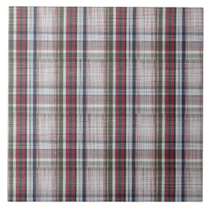 Keramikfliese - Schottischer Tartan Rot Blau Grün