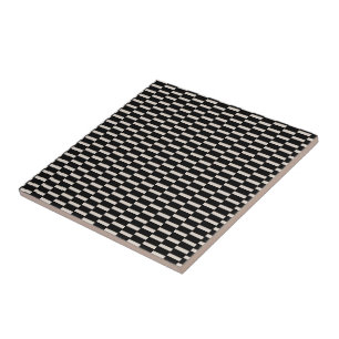 Keramikfliese Schwarz und Beige Streifen Quadratis