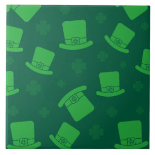 Keramikfliese St. Patricks Day Koboldhut