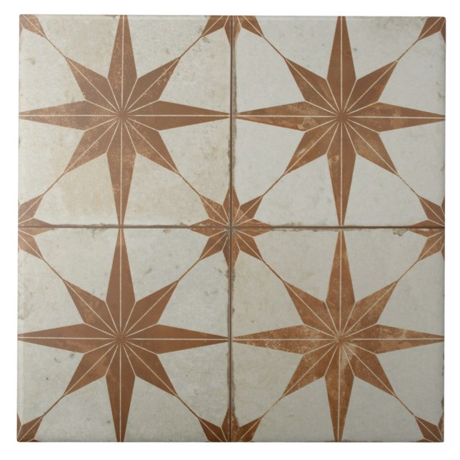 Keramikfliese - Sternenexplosion Beige (Vorderseite)