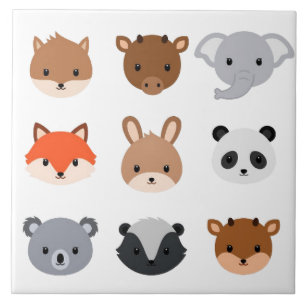 Keramikfliese - Tierkopf Babys