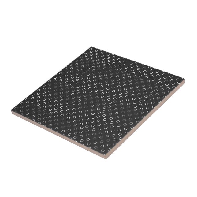 Keramikfliese Weiße Kreise Schwarz (Seite)