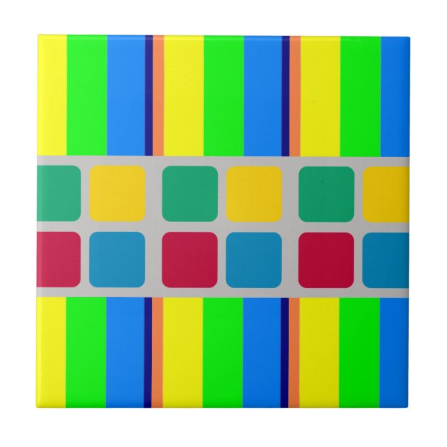 Keramikfliesen Bunte Farben Fliese (Vorderseite)