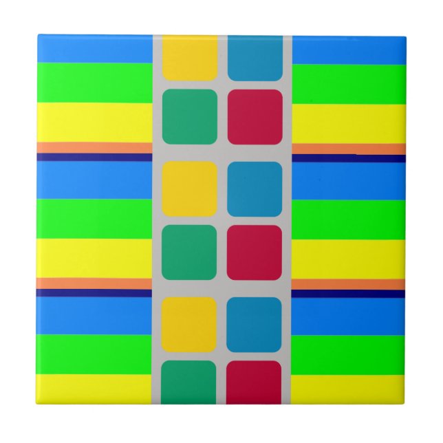 Keramikfliesen Bunte Farben Fliese (Vorderseite)
