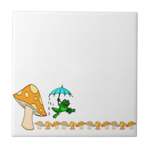 Keramikfliesen-Frosch Pilz Frosch-Quappen Ribbit Fliese