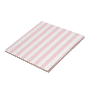 Keramikfliesen Streifen Rosa & Weiß Streifen Fliese
