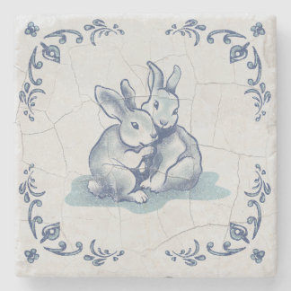 Keramikfreundliche Kaninchen Delft Fliese Steinuntersetzer