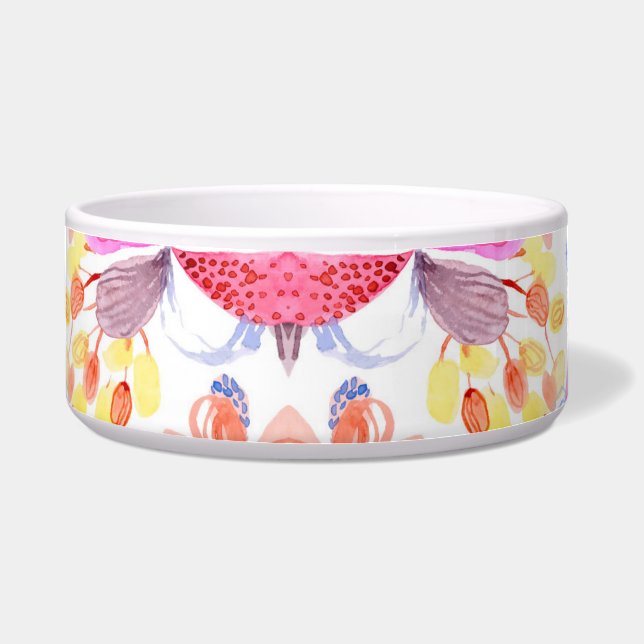 Keramikschale mit lebendigem Wasserfarben-Design Napf (Vorderseite)