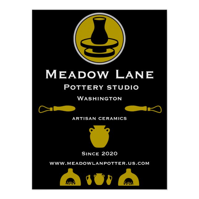 Keramikstudio-Töpfergeschäftsförderung Poster (Vorderseite)