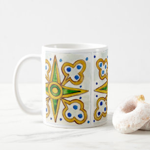 Keramiktasse mit traditionellem sizilianischem Fli Kaffeetasse