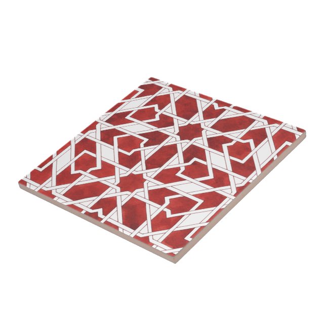 Keramische Fliese Marokkanisches Rotes ZELLIGE (Seite)