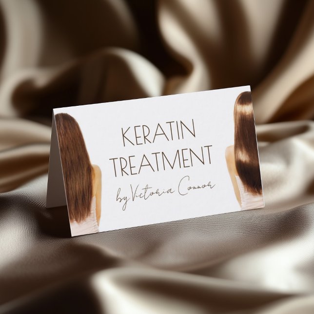 Keratin Treatment Smooth & Shiny Hair Stylist Visitenkarte (Perfect for business)