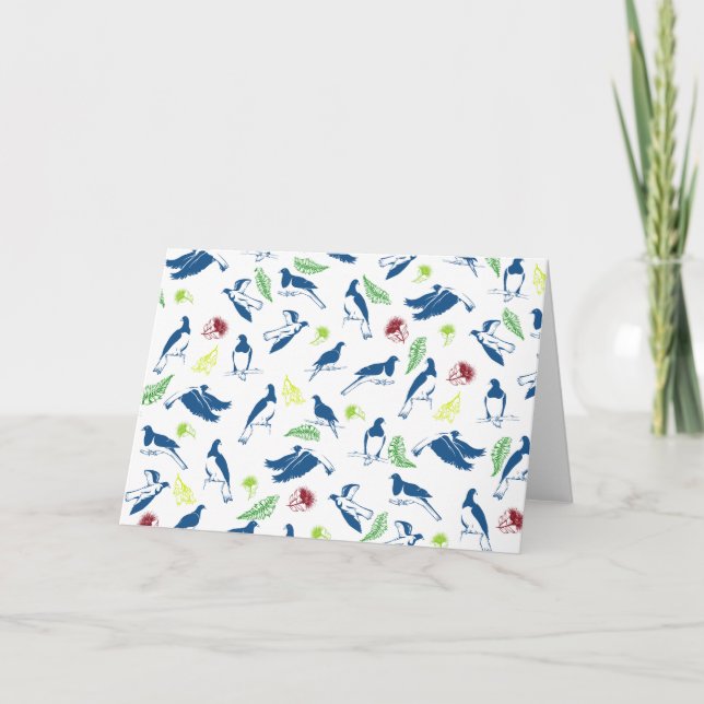 Kereru-Taubenmuster NZ-Vögel Karte (Vorderseite)