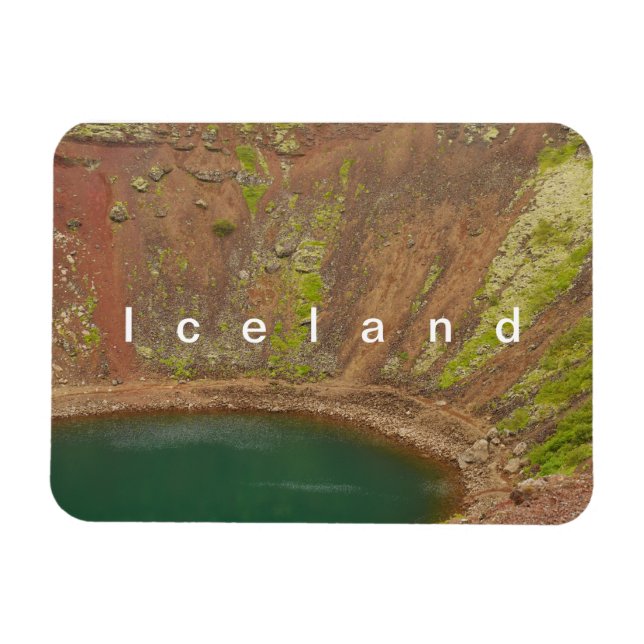 Kerid Crater Islande Magnet (Horizontal)