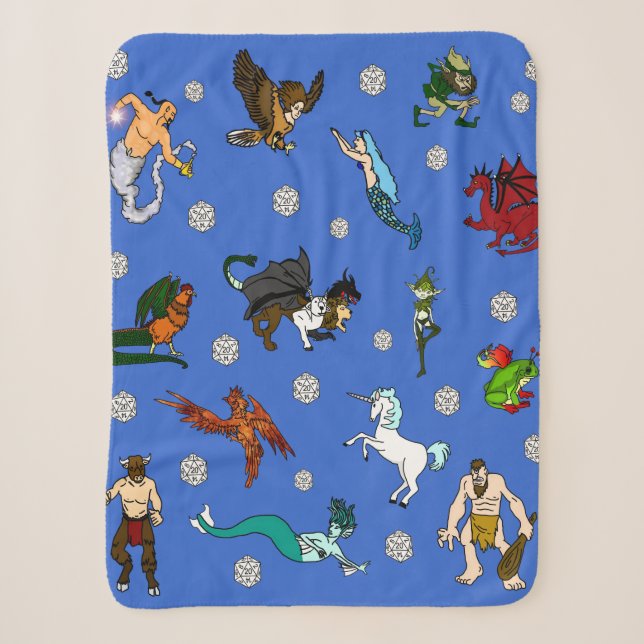 Kerker und Drache-Würfel und Geschöpfe Sherpadecke (Vorderseite)