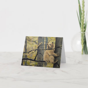 Kermode Bärenkarte personalisiert Spirit Bear Art Feiertagskarte